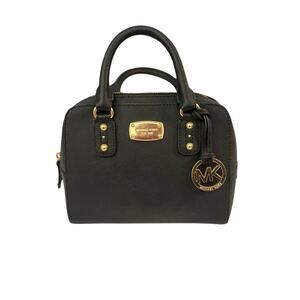 Michael Kors Selma Mini Saffiano Leather Messenger - Black